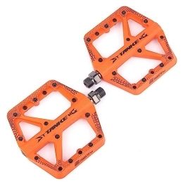 MirOdo Mountain Bike Pedal Universal 9 / 16" Mountain Bike Pedals Ultra-light DU Sealed Bearing Pedals Non-slip Labor-saving Nylon Bike Pedals For MTB BMX Road Bike Riding Pedals (Color : Orange)