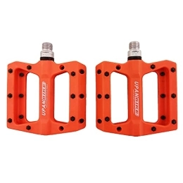 UPANBIKE Mountain Bike Pedal UPANBIKE Bicycle Pedals 9 / 16" Spindle Nylon Fiber MTB Mountain Bike Road Bicycle Pedals(Orange)