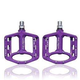 UPANBIKE Mountain Bike Pedal UPANBIKE Magnesium Alloy Bike Pedals 9 / 16 inch Spindle Bearing High-Strength Non-Slip Large Flat Platform for Mountain Bike Road Bicycle (Purple)