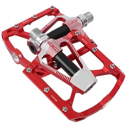 Uxsiya Spares Uxsiya Aluminium Alloy Bike Pedal Mountain Bicycle Pedal Wear Resistant Accessory robust for trail riding for Home Entertainment(red)