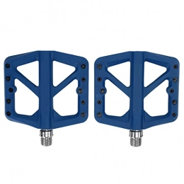 VGEBY Spares VGEBY 2Pcs Bike Pedals, Good Airtightness Sufficient Width Bicycle Platform Pedals Anti Slip Studs Bicycle Pedals for Mountain Bike(blue)