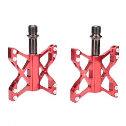 VIFER Spares VIFER Bike Mountain Road Bike Pedals Chromium-Molybdenum Steel Bearing Bicycle Replacement 1 Pair (Red)