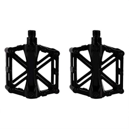 VIFERR Mountain Bike Pedal VIFERR Bicycle Pedals 3 Bright Colors 1 Pair Durable Aluminium Pedals Anti-skid Flat Platform MTB Bicycle Pedal(Black)