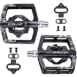 Vklopdsh Mountain Bike Pedal Vklopdsh Mountain Bike Pedals, Road Bike Pedals with, Lightweight Aluminum Alloy Pedals with SPD Cleats (9 / 16Inch Spindle)