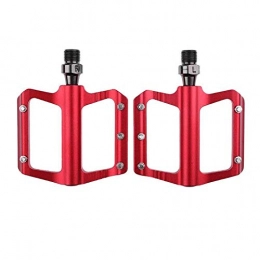 WANGDANA Spares WANGDANA 1 Pair Of Bicycle Pedals 3 Bearing Ultra-Light Aluminum Bicycle Pedals Cnc Mountain Bicycle Bearing Platform Pedal Bicycle, Red