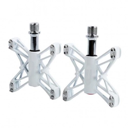 WANGDANA Mountain Bike Pedal WANGDANA Super Light Specialized Mountain Mtb Bicycle Pedal Parts 3 Bearings Anti-Skid Bicycle Titanium Axis Cnc Pedal, White