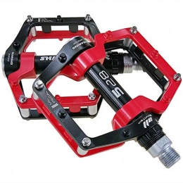 WanuigH Spares WanuigH Bike Pedals Bike Flat Pedals Cycling Pedals Platform for Mountain Bike Road Platform Mountain Wide (Color : Red, Size : One size)