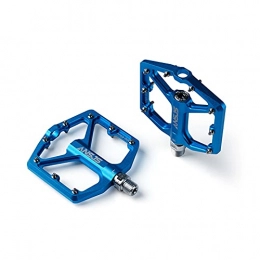 WENYOG Mountain Bike Pedal WENYOG Bike Pedals Sealed Bearing Mountain Bike Pedals Platform Bicycle Flat Alloy Pedals 9 / 16" Pedals Non-Slip Alloy Flat Pedals (Color : Blue)