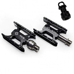 WULIHONG Spares WULIHONG-pedalTitanium Axles Bearing Bike Bicycle Pedal For Brompton Bike Left Quick Release Cnc Lightweight Pedals Pedals Mounting Black Set