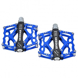 xiaokesong Mountain Bike Pedal xiaokesong reg;Pair Mountain Bike Bicycle CNC Aluminum Alloy Super Light Pedal Plate (Blue)