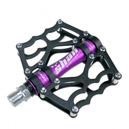 XIEZI Spares XIEZI Bicycle Cycling Bike Pedals Bike MTB Mountain Bike Pedals Aluminum Alloy CNC Bike Footrest Big Flat Ultralight Cycling BMX Pedal mountain (Color : Purple)