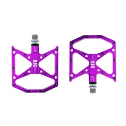 XIEZI Spares XIEZI Bicycle Cycling Bike Pedals Bike New 3 Bearings Bicycle Pedal Anti-slip Ultralight CNC MTB Mountain Bike Pedal Sealed Bearing Pedals Bicycle Accessories mountain (Color : PURPLE)