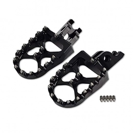 XIEZI Spares XIEZI Bicycle Cycling Bike Pedals Motorcycle Foot Pegs Foot Rest Footrests Foot Pegs 57mm Bracket Rests Pedal Footpeg Footrest (Color : Black)