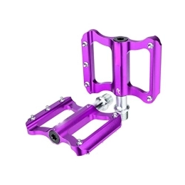 XIWALAI Spares XIWALAI Bicycle Pedals MTB Road Mountain Bike Smooth Bearings Anti-slip Bicycle Footrest Flat Pedals Bicycle Accessories (Color : Purple)