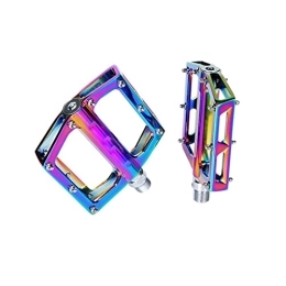 XIWALAI Mountain Bike Pedal XIWALAI Bicycle Pedals Ultra-light Aluminum Alloy Colorful Hollow Anti-skid Bearings Mountain Bike Accessories Mountain Bike Pedals (Color : COLORFUL-A pair)