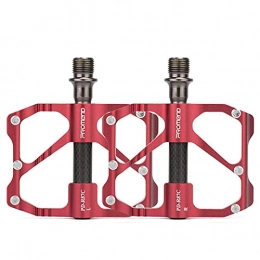 XYXZ Mountain Bike Pedal XYXZ Bicycle Platform Flat Pedal 1 Pair Ultralight Bicycle Pedals, Mtb Mountain Road Bike Flat Pedals Quick Release Anti-Slip Carbon Fiber Core Tube 3 Bearings Pedals