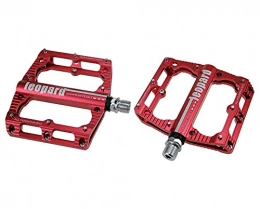 XYXZ Spares XYXZ Bicycle Platform Flat Pedal Mountain Bike Flatbed Wide Pedal Bicycle Pedal Aluminum Alloy Lightweight Pedal Comfortable, Red