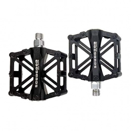 XYXZ Spares XYXZ Bicycle Platform Flat Pedal Pedals Outdoor Fashion Mountain Pedals 1 Pair Aluminum Alloy Antiskid Durable Pedals Surface For Road Bmx Mtb Bike 5 Colors (Sms-202) Pedals (Color : Black)