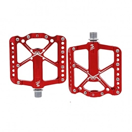 XYXZ Spares XYXZ Cycling Pedals Flat Aluminum Alloy Matt Glossy 3 Sealed Bearing Bicycle Pedals Ultralight Anti-Slip Mtb Mountain Road Bike Pedals Pedals (Color : Red)