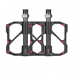 XYXZ Spares XYXZ Cycling Pedals Flat Bicycle Pedal Aluminum Alloy 3 Bearing Ultralight For Mountain Road Bike Cycling Accessories Pedals (Color : Black, Size : M86)
