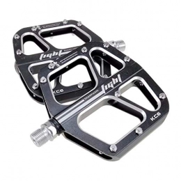XYXZ Mountain Bike Pedal XYXZ Cycling Pedals Flat Bike 9 / 16" Pedals, Aluminum Alloy Sealed Bearing Non-Slip Flat Platform Pedals, For Mtb Mountain Bike Road Bicycle(Black)