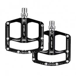 XYXZ Spares XYXZ Cycling Pedals Flat Cycling Bike Pedals, Mountain Bicycle Road Bike Mtb Non-Slip Flat Aluminum Alloy Sealed Bearing Pedals (Black, 11.5&Times;9.5&Times;1.5Cm)