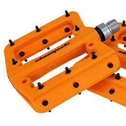 Yamyannie Mountain Bike Pedal Yamyannie Bike Pedals Durable Mountain Bike Flat Cycling Road Bike Pedals Fit Most Adult Mountain Road Bikes Bike for Outdoors (Color : Orange, Size : 100x98x20mm)
