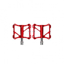YNuo Mountain Bike Pedal YNuo Bicycle Pedal, Palin Anti-slip Pedal, Durable Bicycle Pedal Made Of Aluminum Alloy (black / red) Bicycle accessories for a comfortable ride. (Color : Red)