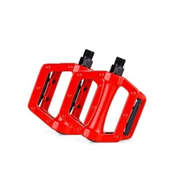 YNuo Mountain Bike Pedal YNuo Bicycle Pedals, Aluminum Alloy Bicycle Pedals, Bicycle Accessories, Pedals, Durable (black / blue / red / white) Bicycle accessories for a comfortable ride. (Color : Red)