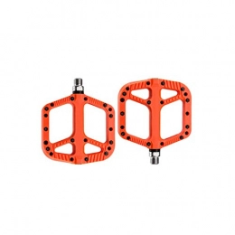 YNuo Mountain Bike Pedal YNuo Bicycle Pedals, Palin Nylon Feet, Durable Design With Built-in Bearings, Stylish Appearance (black / orange / red) Bicycle accessories for a comfortable ride. (Color : Orange)