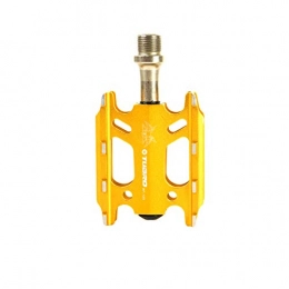 YNuo Mountain Bike Pedal YNuo Bike Pedals, 9 / 16 Cycling Sealed Bearing Bicycle Pedals - Gold / Red Bicycle accessories for a comfortable ride. (Color : Gold)