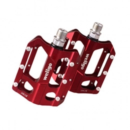 YNuo Mountain Bike Pedal YNuo Bike Pedals 9 / 16 Cycling Sealed Bearing Bicycle Pedals, Road Bike Pedals With 12 Anti-skid Pins Bicycle accessories for a comfortable ride. (Color : Red)
