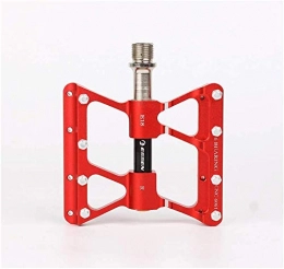 YZ Mountain Bike Pedal YZ Pedal, Bicycle Pedal, Aluminum Alloy Road Bike Lightweight Anti-Skid Palin Pedals Universal Road Bicycle Accessories Riding Equipment, Red