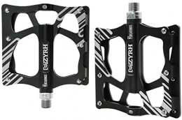 YZ Mountain Bike Pedal YZ Pedal, Bicycle Pedal, Large-Faced Aluminum Alloy Mountain Bike Riding 3 Bearing Lubrication Pedal Riding Spare Parts, Black
