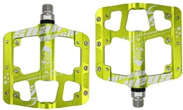 YZ Mountain Bike Pedal YZ Pedal, Bicycle Pedals, 3 Bearings Aluminum Alloy Ankles Large Comfortable Lightweight Pedals Riding Accessories, Green