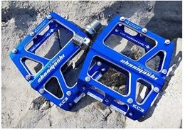 YZ Mountain Bike Pedal YZ Pedal, Mountain Bike Pedals, Aluminum Alloy Bicycle Bearing Ankle Slippery Comfortable Flat Large Bicycle Pedal Riding Spare Parts, Blue
