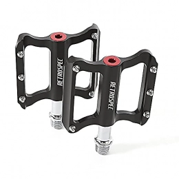 YZGSBBX Mountain Bike Pedal YZGSBBX Mountain bike pedal for riding ultralight aviation aluminum alloy 3 bearing MTB BMX pedal Pedals (Color : Black)