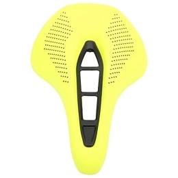 01 02 015 Mountain Bike Seat 01 02 015 Bike Cover, Ergonomic Groove Design Mountain Bike Saddle Cover Gel for Fits Most Bicycle Seats for Mountain Bike(Yellow black dots)
