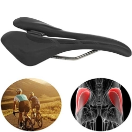 01 02 015 Spares 01 02 015 Bike Saddle, Mountain Bike Comfortable Hollow Design Breathable for Cycling for Mountain Bike(black)
