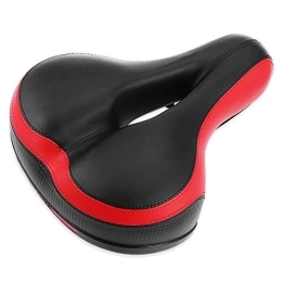 Jane Ge Spares 2020 Jans Ge' Store Mountain Bicycle Saddle Cycling Big Wide Bike Seat red&black Comfort Soft Gel Cushion (Color : BK)