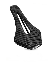 ALEFCO Mountain Bike Seat 3D Printed Road Bike Saddle Bicycle Saddle Carbon Fiber Lightweight Hollow Comfortable Bike Seat Bicycle Saddle Breathable MTB Mountain Road Bike Cycling Seat