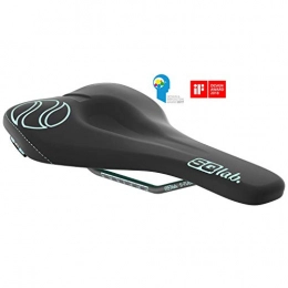 SQlab Mountain Bike Seat 611 Ergowave Active Endless Summer Ltd. Ed. S-tube, Unisex, 2087, Black-Turquoise, 12 cm