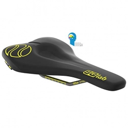 SQlab Mountain Bike Seat 611 Ergowave Active Flow Yellow Ltd. Ed. S-tube, Unisex, 2163, black / yellow, 15 cm