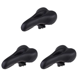 ABOOFAN Spares ABOOFAN 3 pcs Comfortable Bike Saddle Breathable Mesoporous Bike Seat Cushion Absorbent Mountain Bike Saddle Supplementary Angle Saddle Cycling Accessories for Bike (Black)