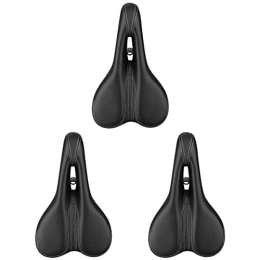 ABOOFAN Mountain Bike Seat ABOOFAN 3pcs Simple Mountain Bike Saddle Practical Seat Cushion Comfortable Riding Seat Cushion for Outdoor Outside (Black)