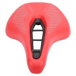 Alomejor Spares Alomejor Bike Seat Bicycle Saddle Soft Leather Surface Bike Saddle Cushion Pad Comfort Breathable Bicycle Seat (red)