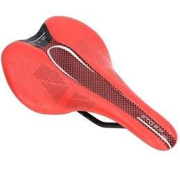 Alomejor Spares Alomejor Mountain Bike Seat Bicycle Leather Soft Saddle Bike Breathable Padded Seat for Folding Bike Road Bike(Red)