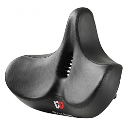 Amosfun Mountain Bike Seat Amosfun Bike Seat Large Bicycle Seat Cushion Comfortable Exercise Bicycle Saddle Breathable Anti- Slip PU Cycling Chair Pad for Mountain Bike MTB Road Bicycle Accessories Black