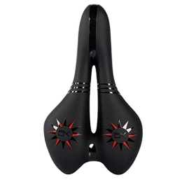 Amosfun Mountain Bike Seat Amosfun Silicone Bike Saddle Mountain Bike Seat Hollow- out Waterproof MTB Saddle Cycling Sports Cushion Bike Pad (Black and Red)