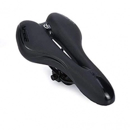 Asvert Mountain Bike Seat Asvert Bicycle Gel MTB Road Seat Cycling Top Carbon Steel, Black